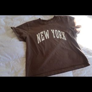 ☀︎︎︎ Brown Chloe New york Brandy Melville shirt ☀︎